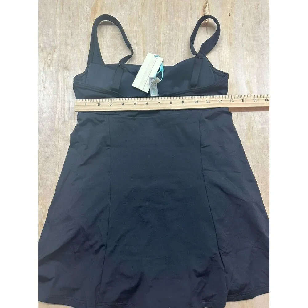 Sea Level Australia Womens Black Swim Dress Recycled Nylon Size US 6 NEW - Picture 5 of 6